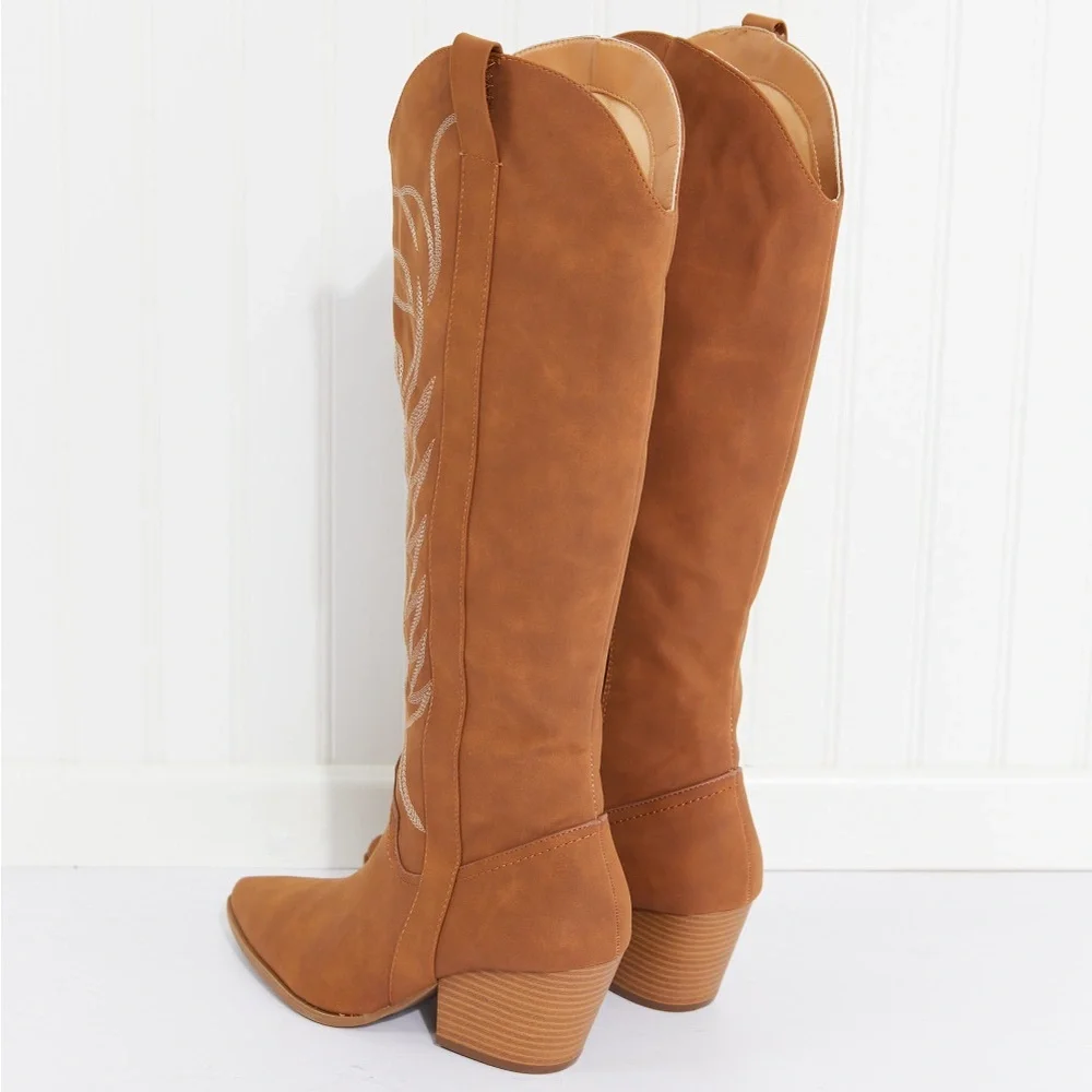 (Last Sizes!) Country Style Southern Knee Length Boots - Picture 7 of 11